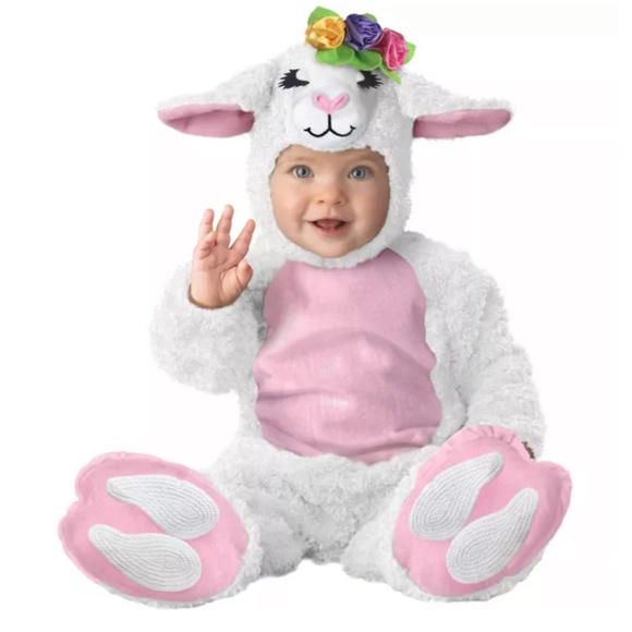 Lovable Lamb Infant Costume Spirit Halloween Baby White Sheep 12-18 Months - Picture 1 of 7